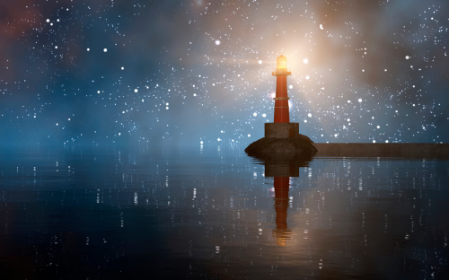 Lighthouse image for expert guide landing page bottom footer