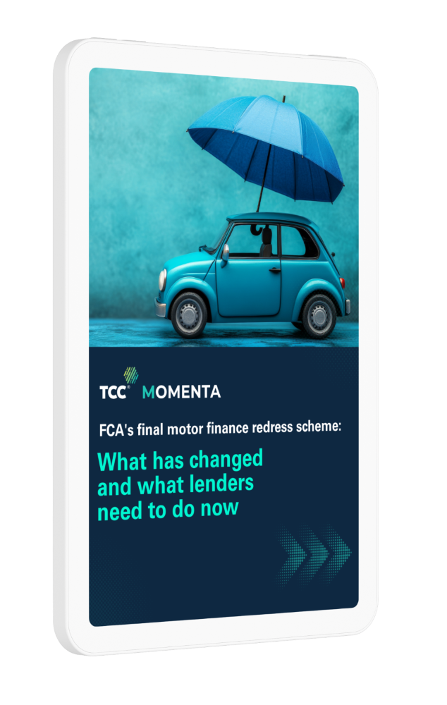 TCC & Momenta motor finance guide on ipad screen 2